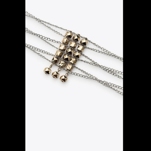 ❗️BUY NOW❗️ITEM WILL BE REMOVED SOON❗️Zara Silver and Gold Chain Belt main image 2